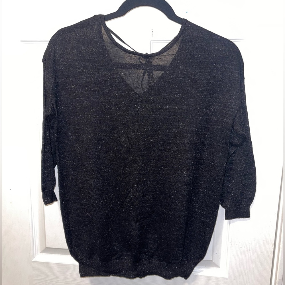Mng suit top black with gold thread size S